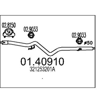 Výfuková trubka MTS 01.40910