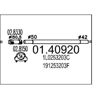 Výfuková trubka MTS 01.40920