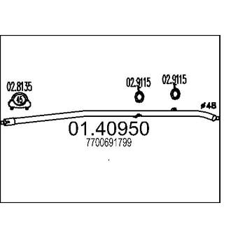 Výfuková trubka MTS 01.40950