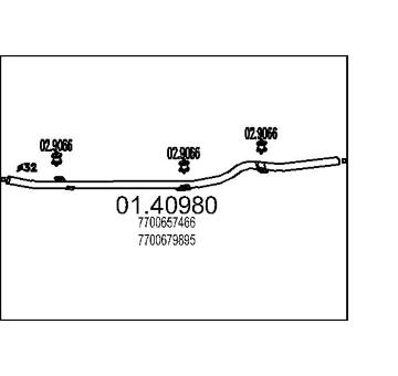 Výfuková trubka MTS 01.40980