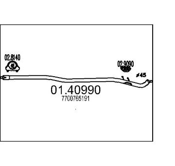 Výfuková trubka MTS 01.40990