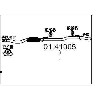 Výfuková trubka MTS 01.41005