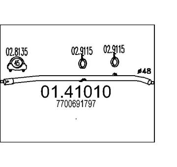 Výfuková trubka MTS 01.41010