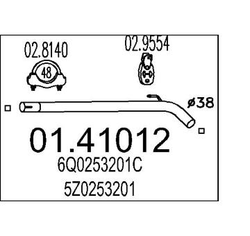 Výfuková trubka MTS 01.41012