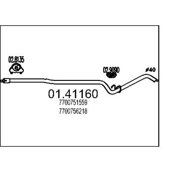 Výfuková trubka MTS 01.41160