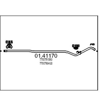 Výfuková trubka MTS 01.41170