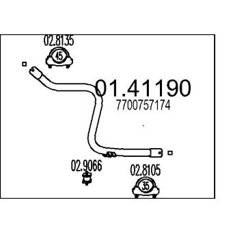 Výfuková trubka MTS 01.41190