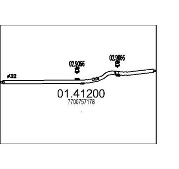 Výfuková trubka MTS 01.41200