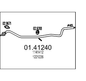 Výfuková trubka MTS 01.41240
