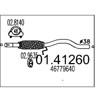 Výfuková trubka MTS 01.41260