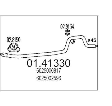 Výfuková trubka MTS 01.41330