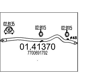 Výfuková trubka MTS 01.41370