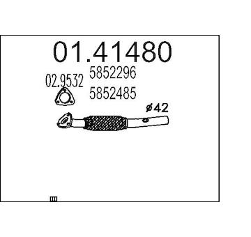 Výfuková trubka MTS 01.41480