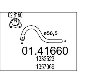 Výfuková trubka MTS 01.41660