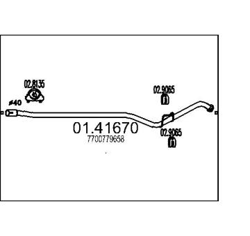 Výfuková trubka MTS 01.41670