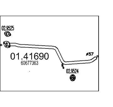 Výfuková trubka MTS 01.41690
