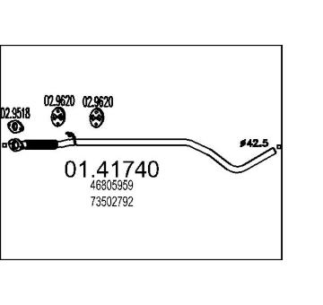 Výfuková trubka MTS 01.41740