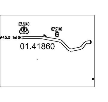 Výfuková trubka MTS 01.41860