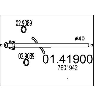 Výfuková trubka MTS 01.41900