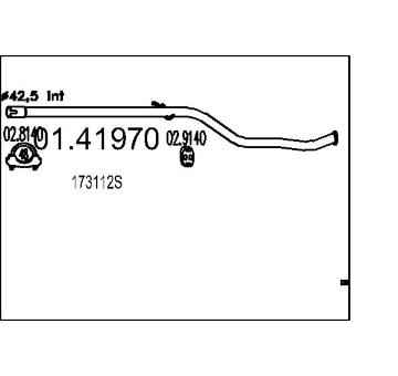 Výfuková trubka MTS 01.41970