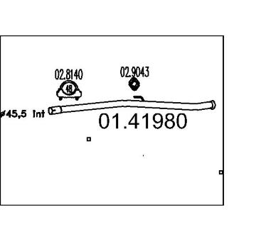 Výfuková trubka MTS 01.41980