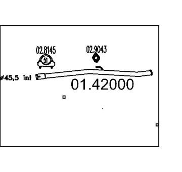 Výfuková trubka MTS 01.42000
