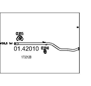 Výfuková trubka MTS 01.42010