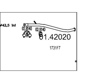 Výfuková trubka MTS 01.42020