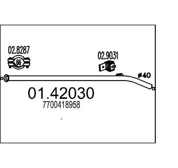 Výfuková trubka MTS 01.42030