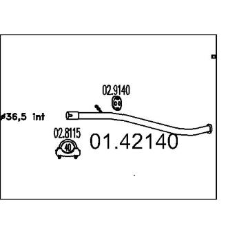 Výfuková trubka MTS 01.42140