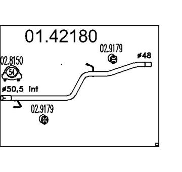 Výfuková trubka MTS 01.42180
