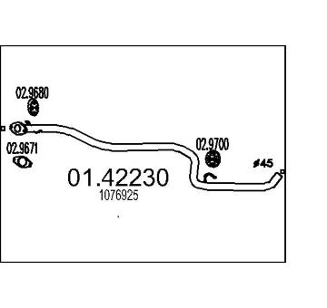 Výfuková trubka MTS 01.42230