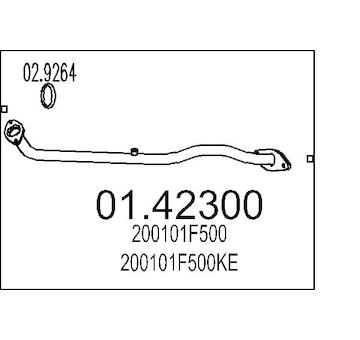 Výfuková trubka MTS 01.42300