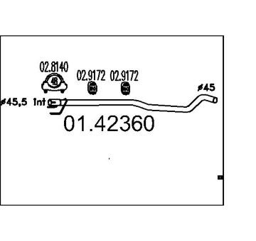 Výfuková trubka MTS 01.42360