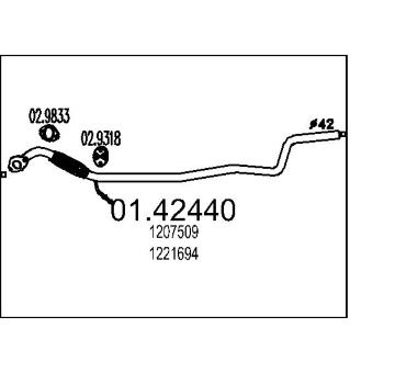 Výfuková trubka MTS 01.42440