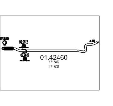 Výfuková trubka MTS 01.42460