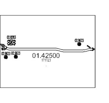 Výfuková trubka MTS 01.42500