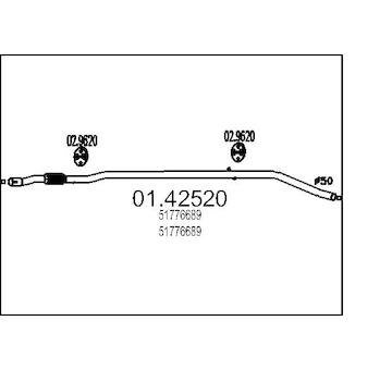 Výfuková trubka MTS 01.42520