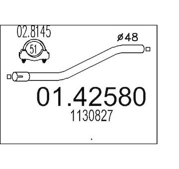 Výfuková trubka MTS 01.42580