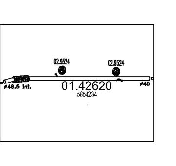 Výfuková trubka MTS 01.42620