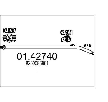 Výfuková trubka MTS 01.42740