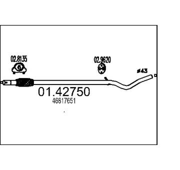 Výfuková trubka MTS 01.42750