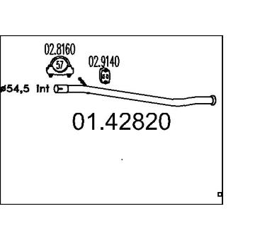 Výfuková trubka MTS 01.42820