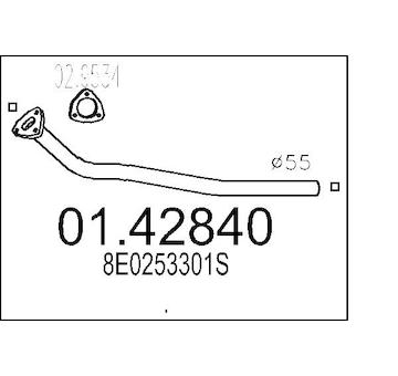 Výfuková trubka MTS 01.42840
