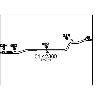 Výfuková trubka MTS 01.42860