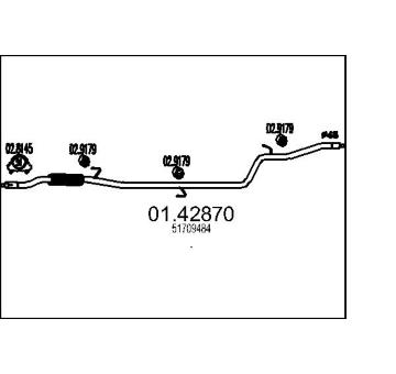 Výfuková trubka MTS 01.42870