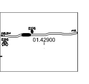 Výfuková trubka MTS 01.42900
