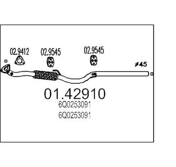 Výfuková trubka MTS 01.42910