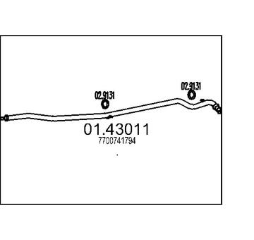 Výfuková trubka MTS 01.43011