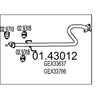 Výfuková trubka MTS 01.43012